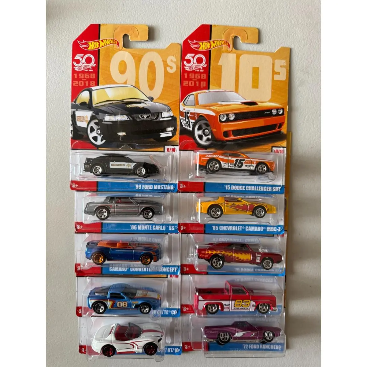 Hot Wheels 2018 50th Anniversary Throwback Series Target Exclusive Set F44