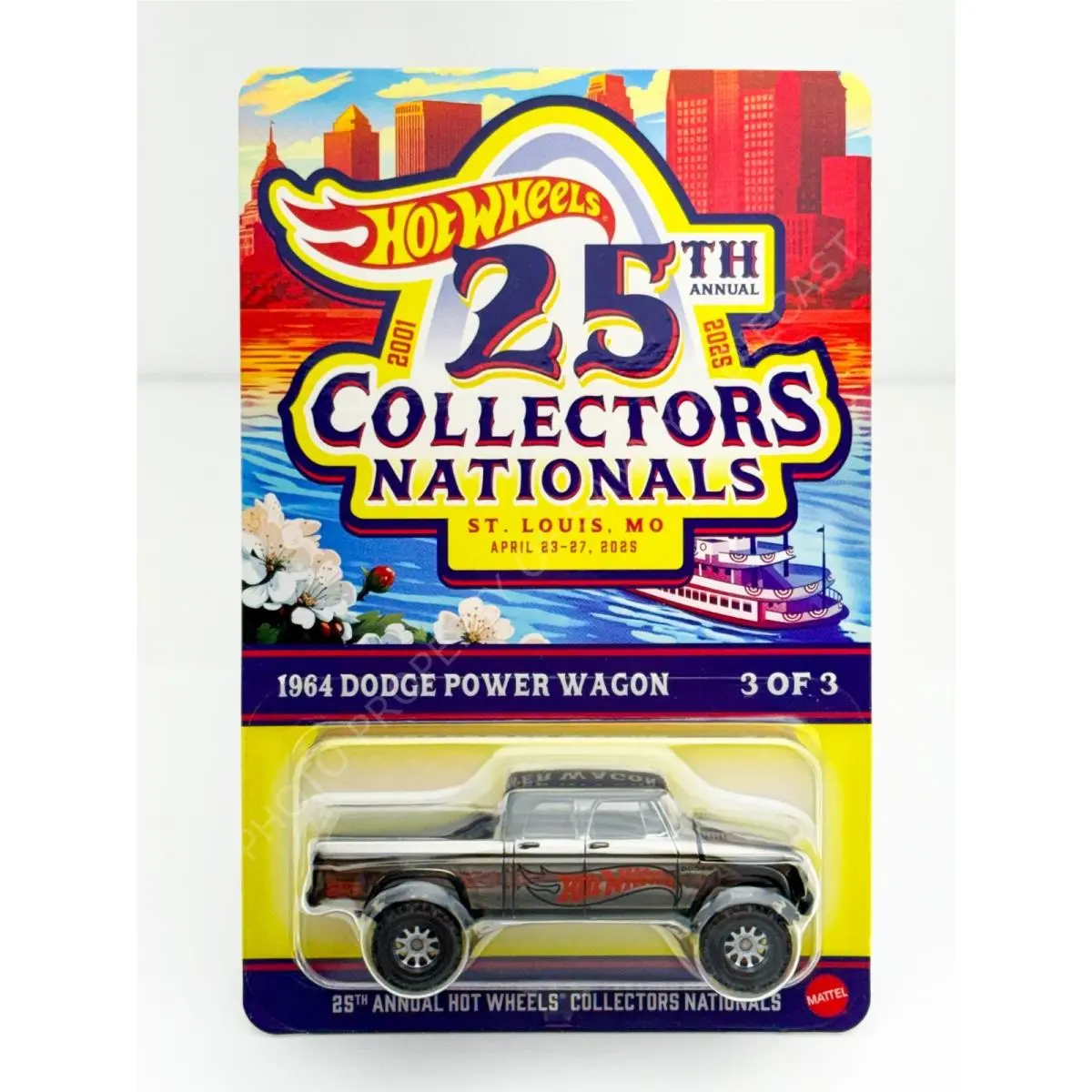 Hot Wheels 2025 25th St Louis Nationals 64 Dodge Power Wagon 3764/4000 Finale