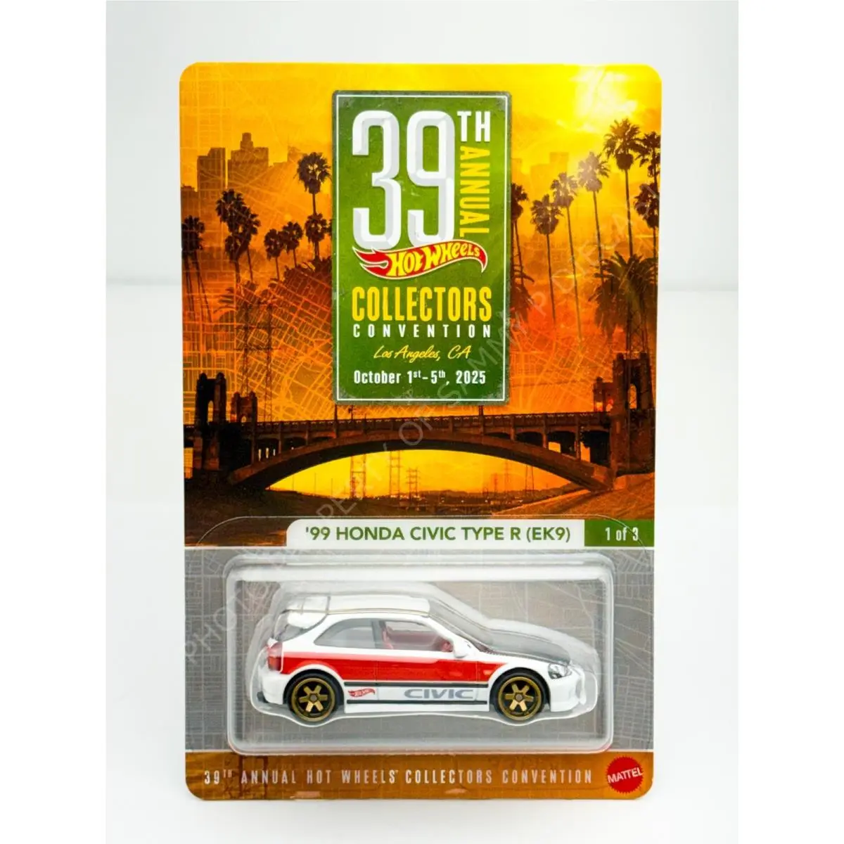 Hot Wheels 2025 39th LA Convention 99 Honda Civic Type R EK9 587/6200 Low