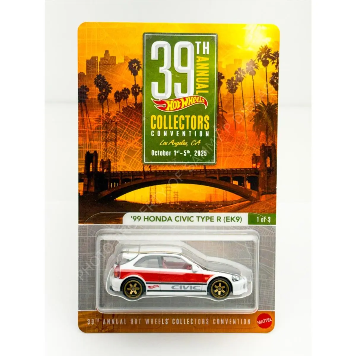 Hot Wheels 2025 39th LA Convention 99 Honda Civic Type R EK9 2392/6200