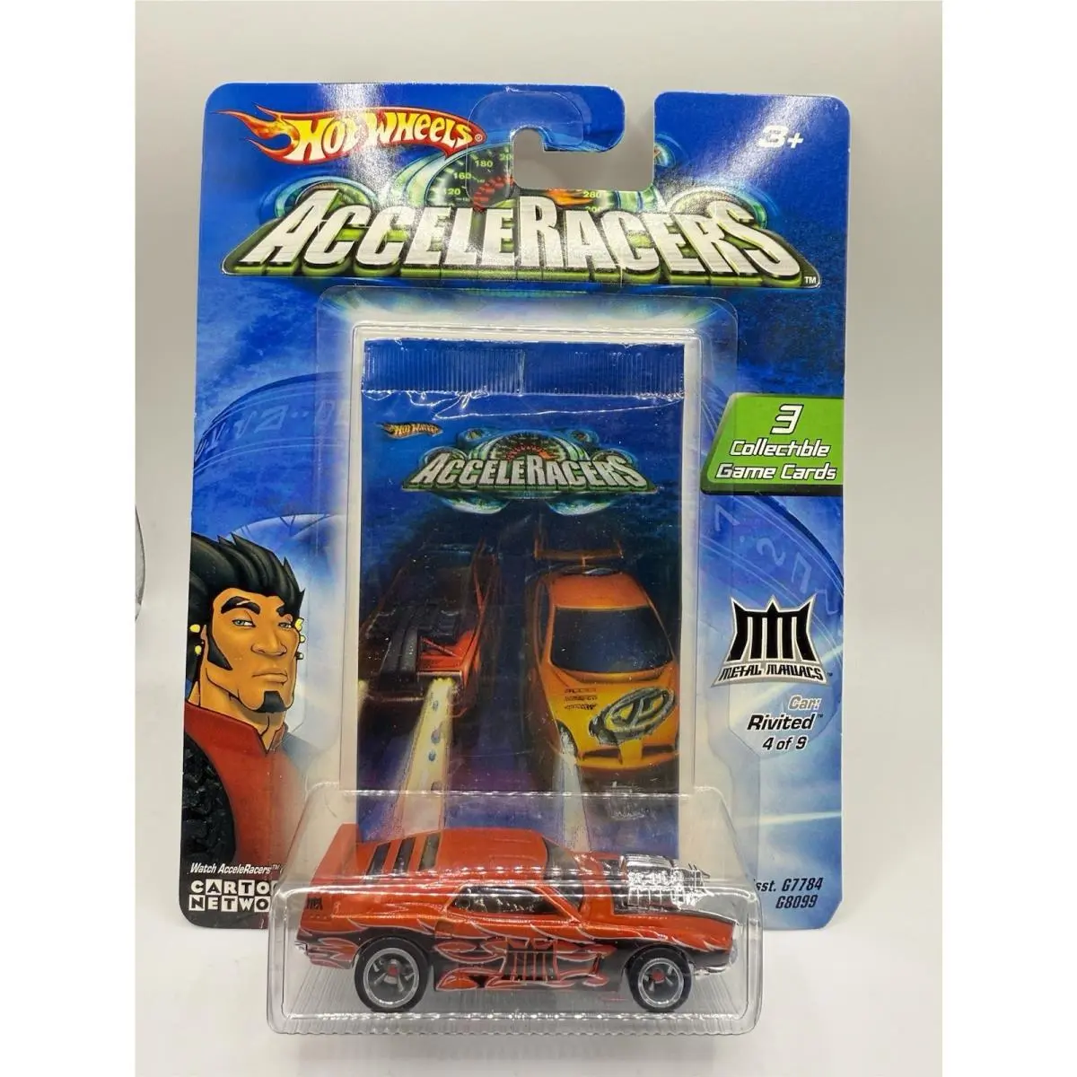 Hot Wheels Acceleracers Rivited 4/9 2004 5 Spoke Wheels Metal Maniacs