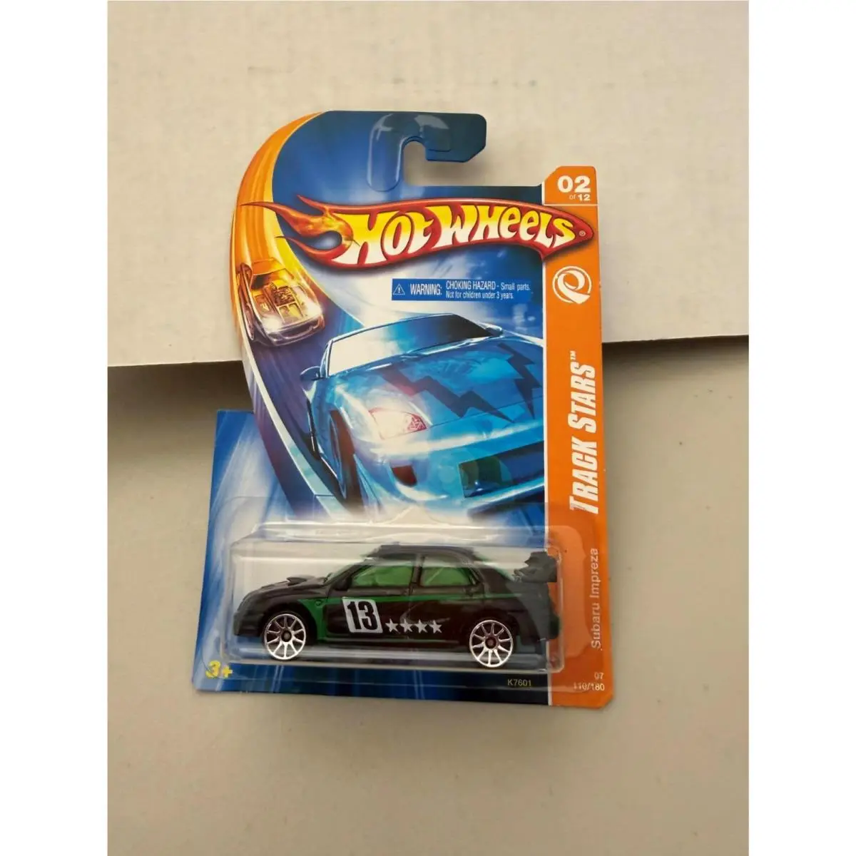 Hot Wheels Track Stars Subaru Impreza Black 02/12 Left Faced Error AG1