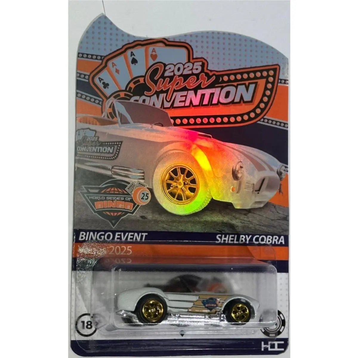 Hot Wheels 2025 Las Vegas Super Convention Shelby Cobra Bingo Car