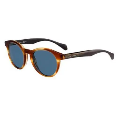Hugo Boss Sunglasses 0912 50-22-145 Shiny Horn Brn Blue Lens 0912-1K1