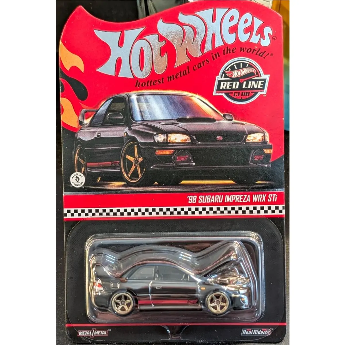 Rlc Exclusive Hot Wheels 1998 Subaru Impreza Wrx Sti Black - Red Line Club