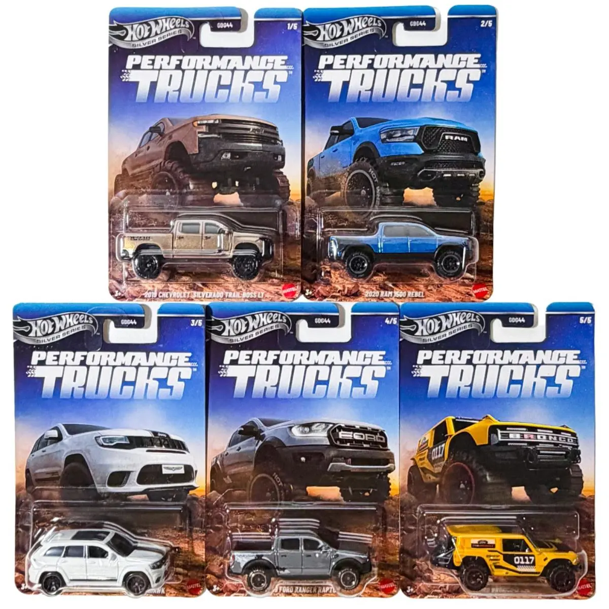 Hot Wheels 2026 Silver - Performance Trucks Set of 5