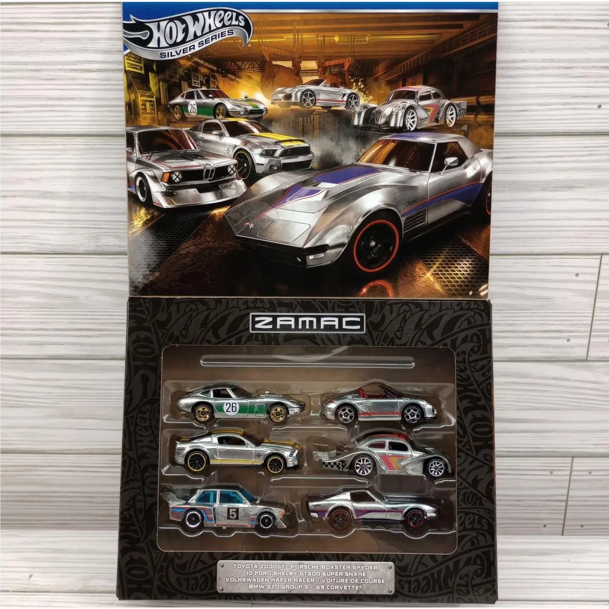 2026 Hot Wheels Silver Series Zamac 6 Pack Set Bmw Toyota Porsche VW Corvette