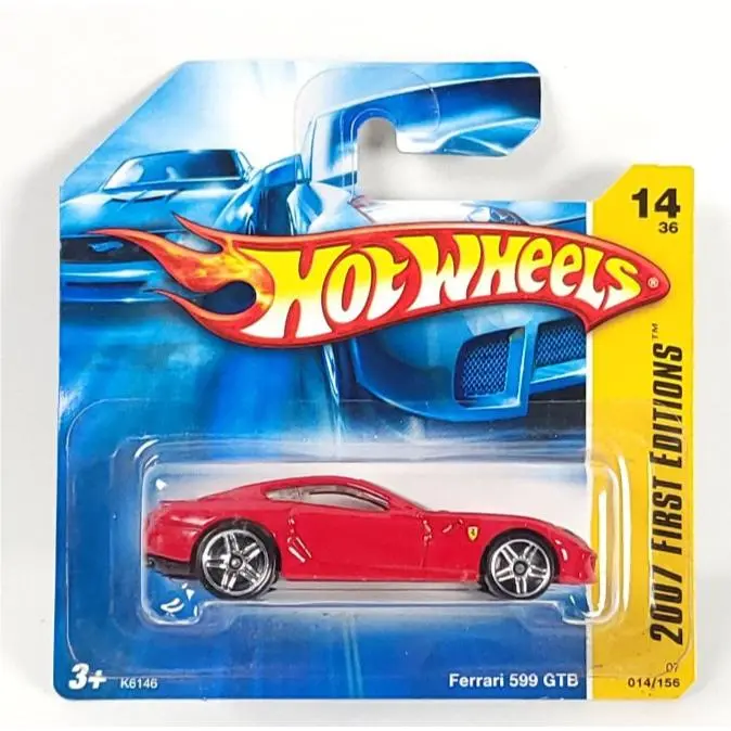 Hot Wheels Ferrari 599 Gtb Red 2007 First Editions Short Card