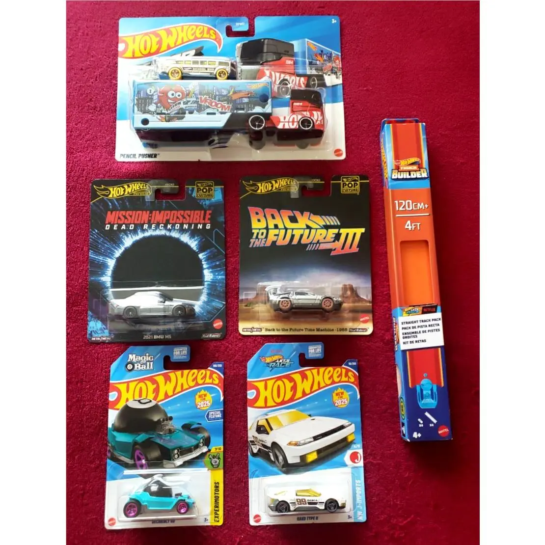 14 Pcs_hot Wheels_4 Cars_2 Pcs Super Rig Set_8 Pcs Track Pk_premium_pop Culture