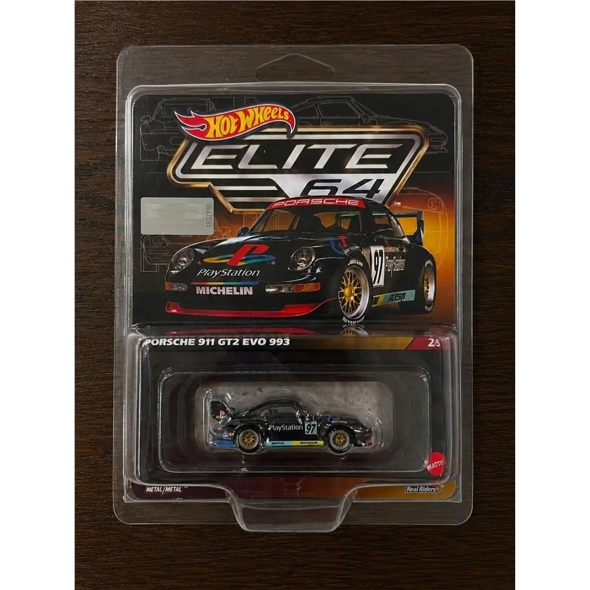Hot Wheels Elite 64 Playstation Porsche 911 GT2 Evo 993 JNF07 IN Hand
