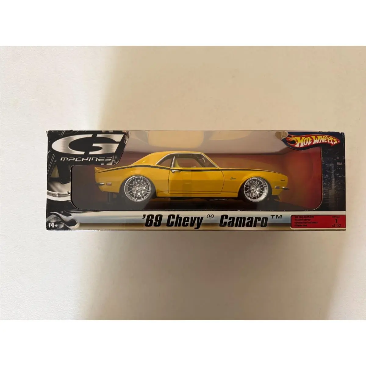Hot Wheels G Machines `69 Chevy Camaro Yellow 1/18 BC5