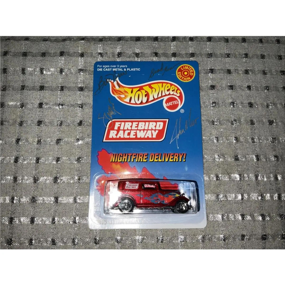 Hot Wheels 1996 Firebird Raceway Nightfire Delivery Ford Limited Nip Rare Signed