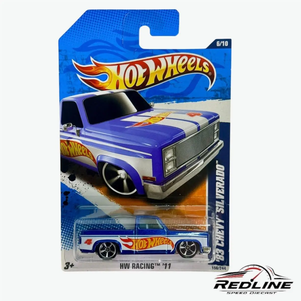 Hot Wheels `83 Chevy Silverado HW Racing `11 Blue H33