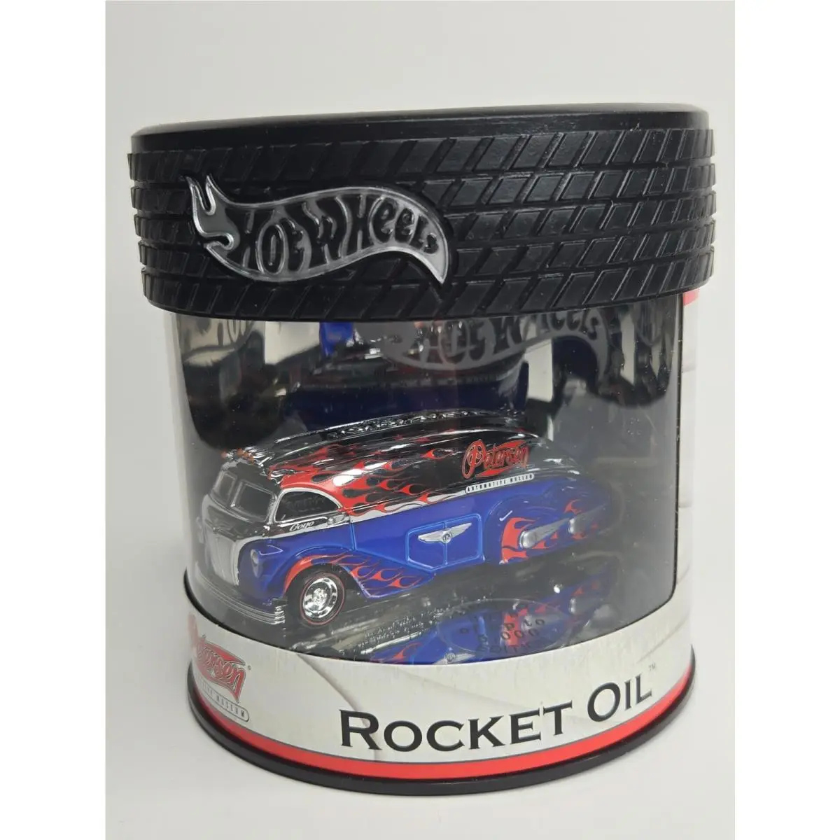 Hot Wheels 2004 Petersen Automotive Museum Oil Can Rocket Oil Tanker Blue