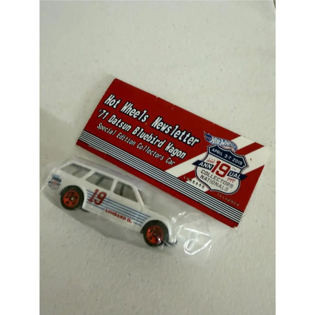 Hot Wheels 2019 19th Nationals Newsletter `71 Datsun Bluebird Wagon AG8