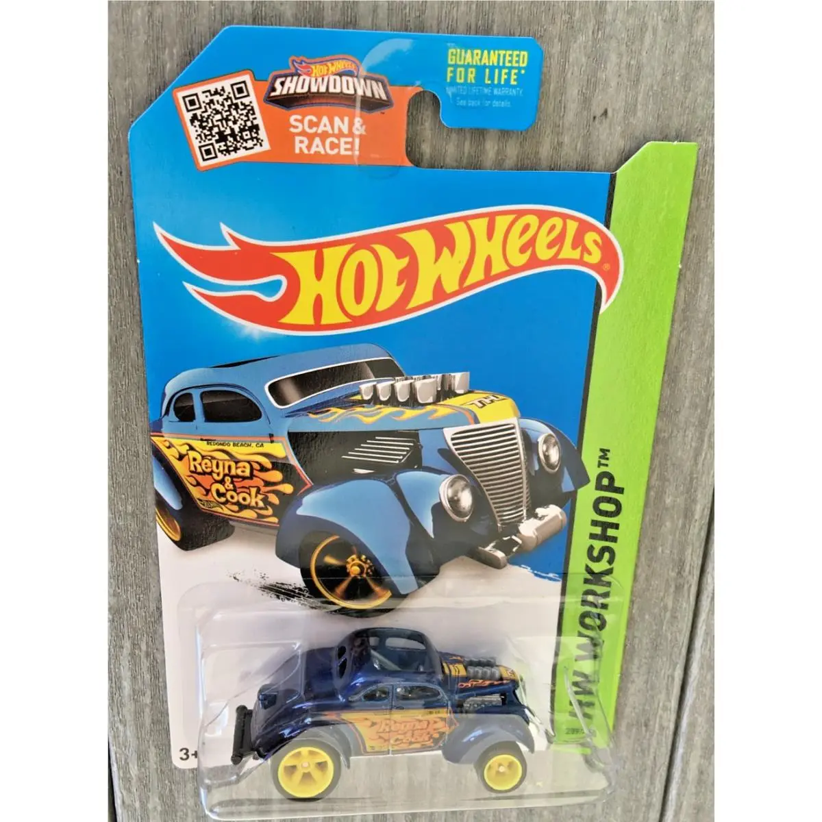 2015 Hot Wheels Super Treasure Hunt Pass`n Gasser Blue Mix H 209 Heat Fleet Moc