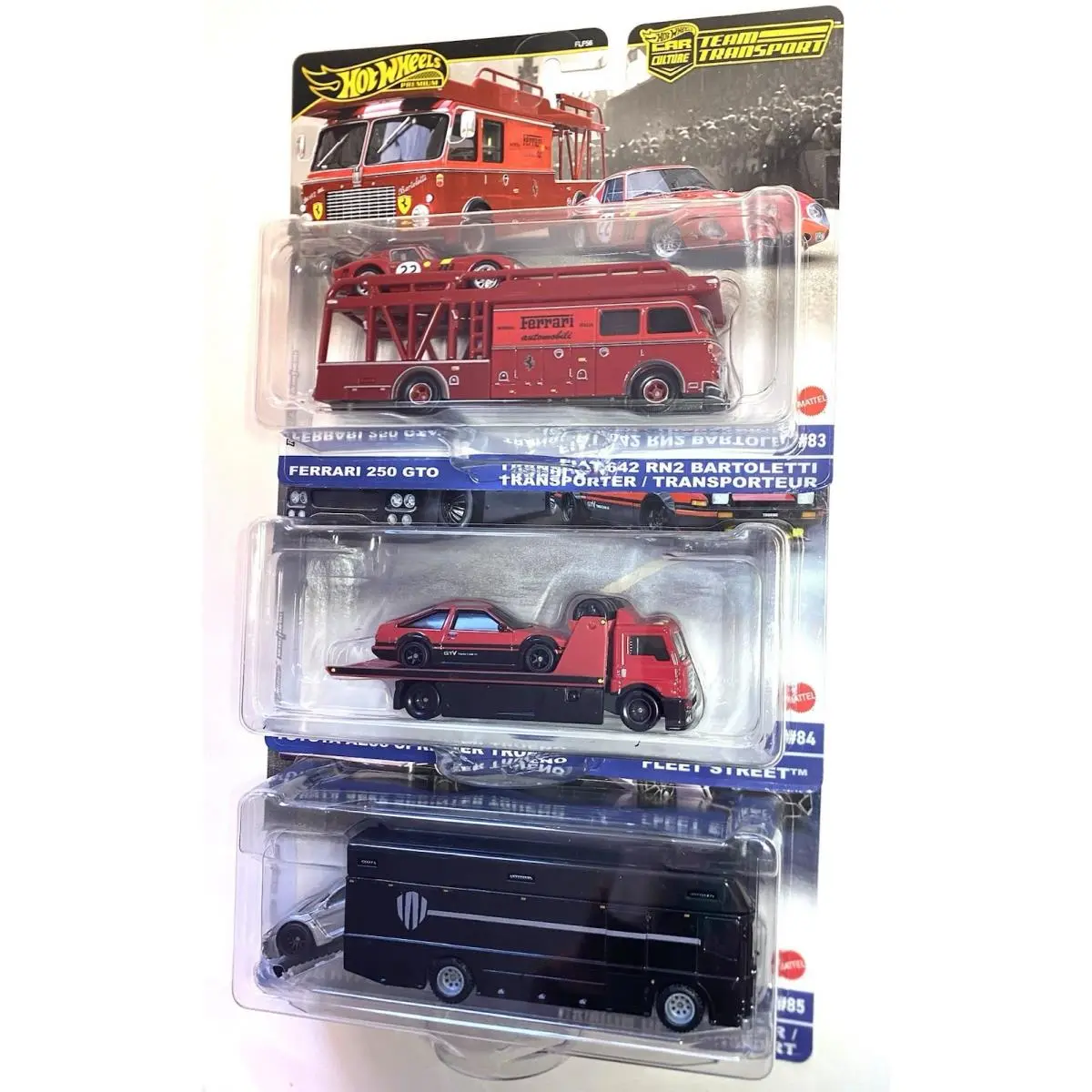 2025 Hot Wheels Team Transport Ferrari 250 Gto Toyota AE86/Lykan Hypersport