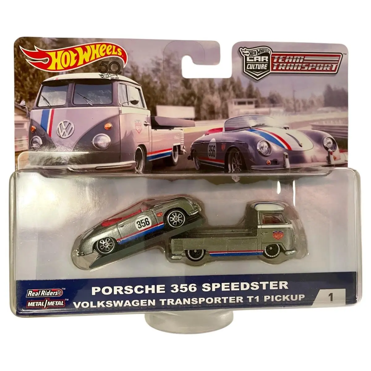 Hot Wheels Team Transport 1 Porsche 356 Speedster Volkswagen Transporter T1