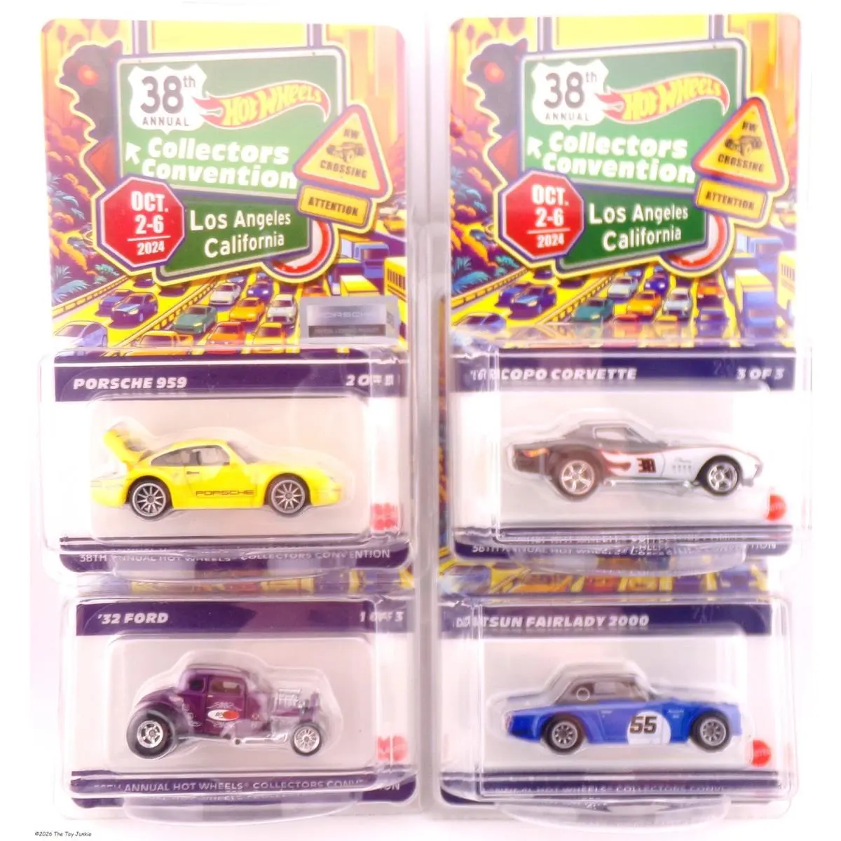 Hot Wheels 38th Annual Collectors Convention 4 Car Set Plus 2 Patches