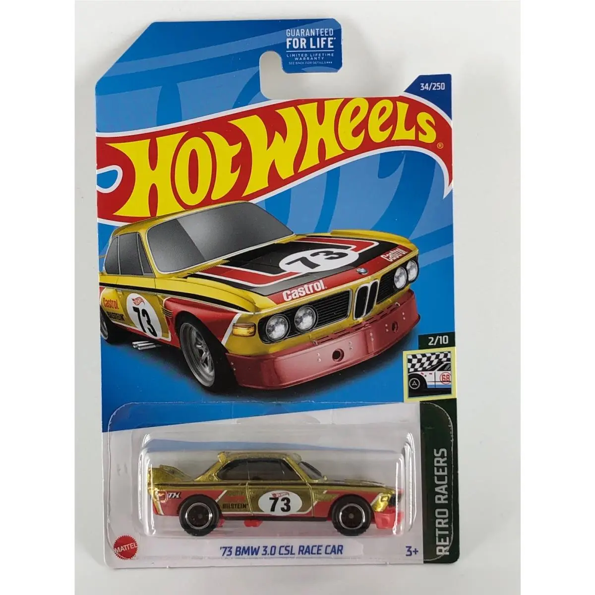 Hot Wheels `73 Bmw 3.0 Csl Race Car 2022 Super Hunt Retro Racers 2/10 33/250