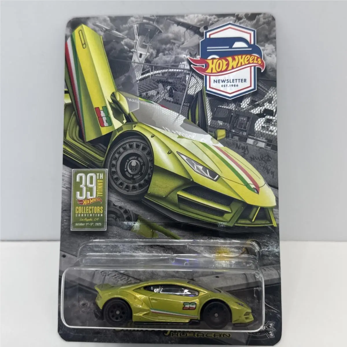 2025 Hot Wheels 39th Convention Newsletter Lamborghini Huracan Green 405 of 1025