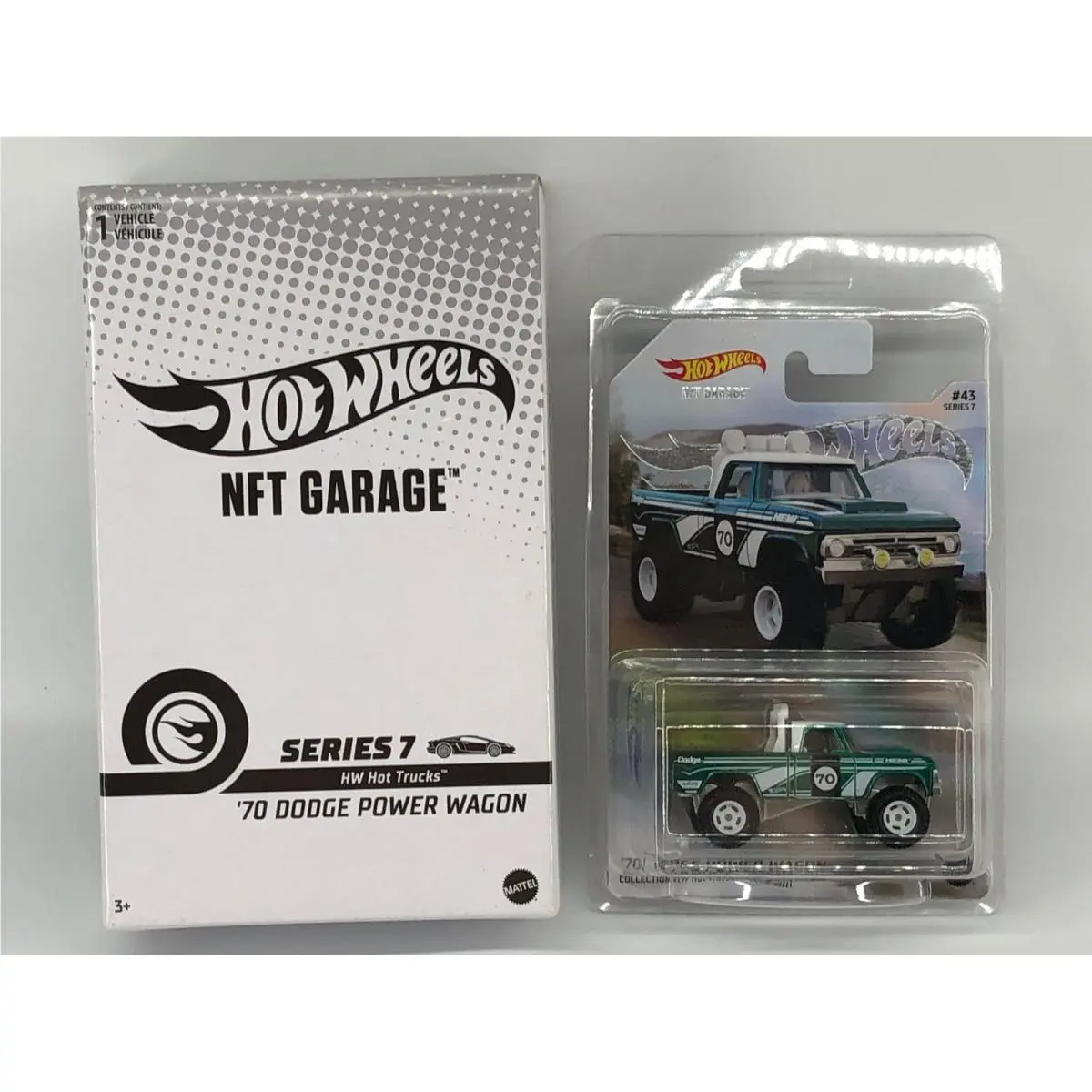 Hot Wheels `70 Dodge Power Wagon Green Nftg Garage Series 7 HW Hot Trucks
