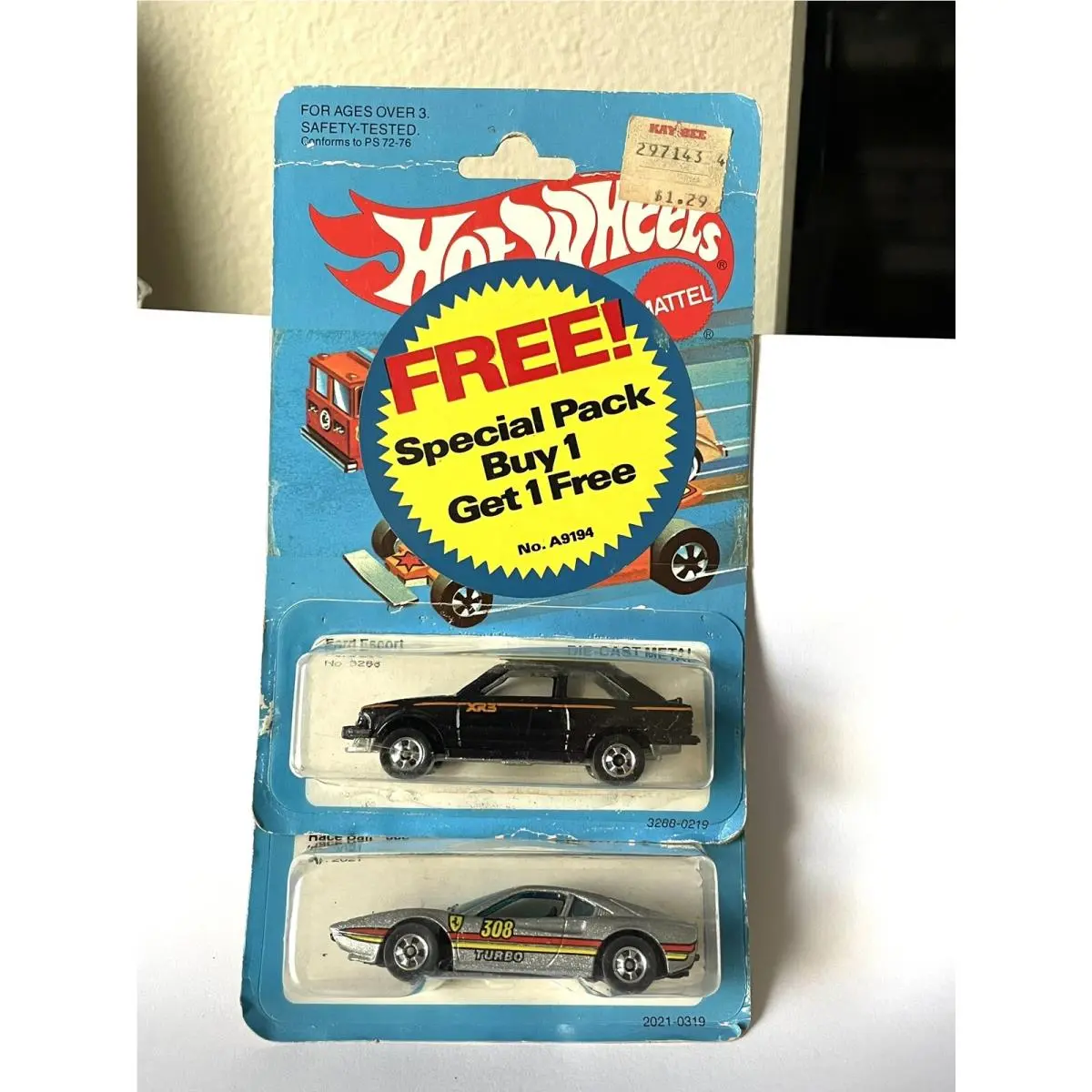 Vintage 1982 Hot Wheels Race Bait 308 Ford Escort Special Pack Very Rare