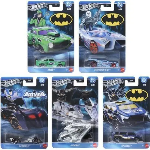 WB Hot Wheels 1:64 Silver Series Batman 10-Piece T Assortment DC Toy Cars