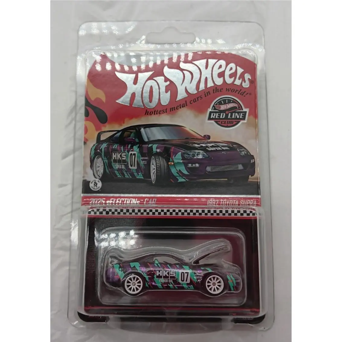 Hot Wheels 2025 Selection Car 1997 Toyota Supra Real Rider Red Line Club