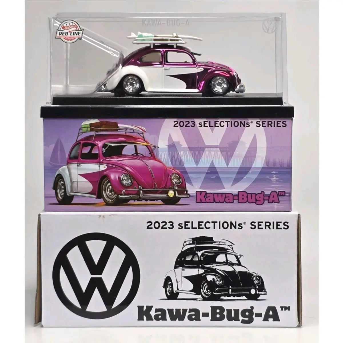 Hot Wheels 2023 Red Line Club Kawa-bug-a Volkswagen Pink White VW Rlc Real Rider