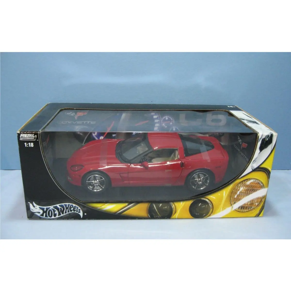 Hot Wheels Metal Collection Red C6 Corvette 1:18 Scale
