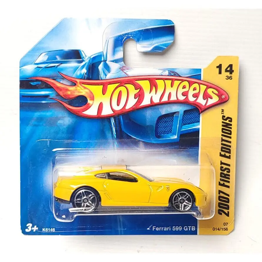 Hot Wheels Ferrari 599 Gtb Yellow 2007 First Editions Short Card