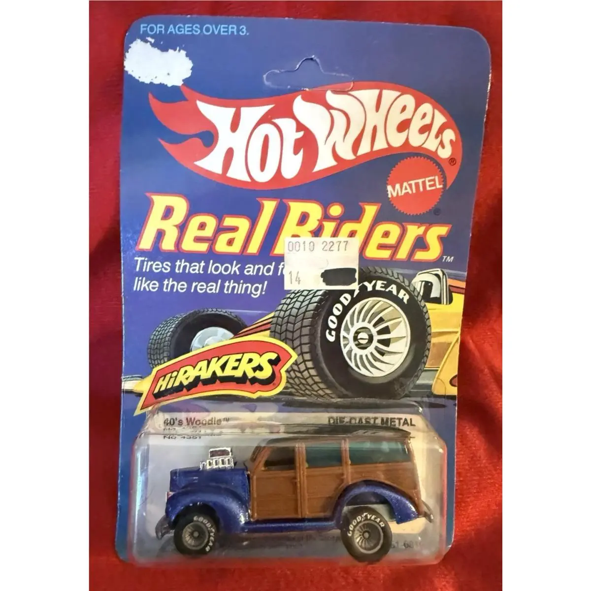 Vintage Hot Wheels Die Cast Metal Car 1982 Mattel 40’s Woodie 4351 Blue