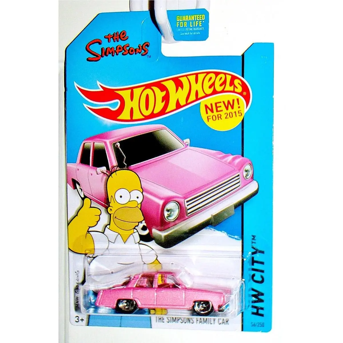 Hot Wheels 2015 HW City The Simpsons Family Car 56/250 Pink