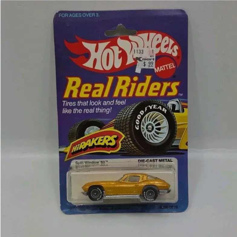 Hot Wheels Blackwall Hirakers Split Window 63 Chevy Corvette Yellow/ Gold Noc