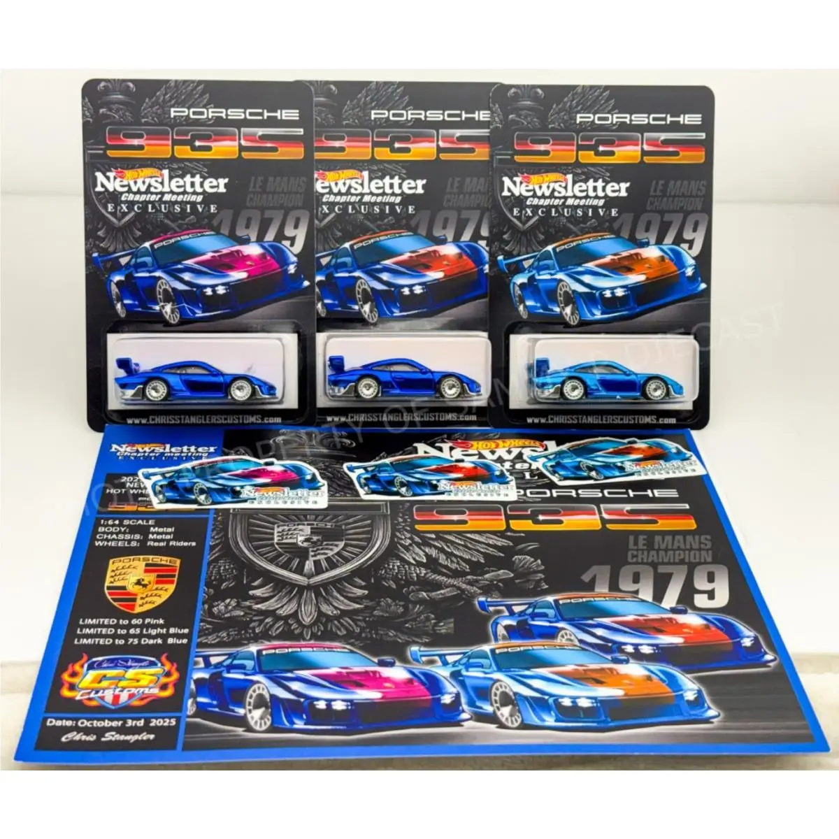 Hot Wheels 2025 39th LA Convention Sletter Chapter Set Porsche 935