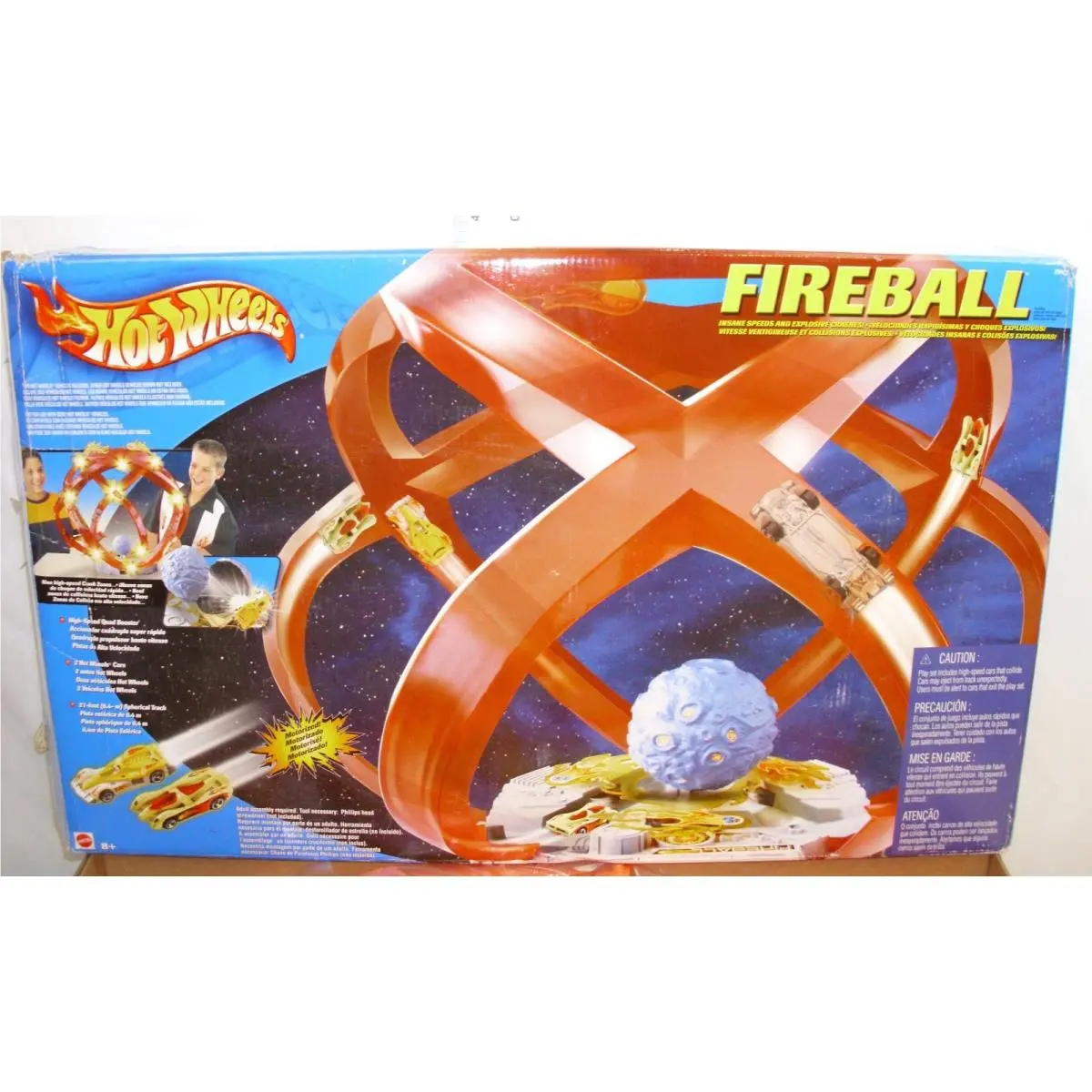Mattel Hot Wheels Fireball Race Track Set 2001 Boxed