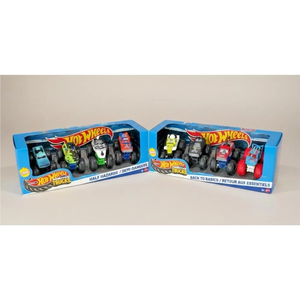 2026 Hot Wheels Monster Trucks Half Hazards 8 Pack Four Pack