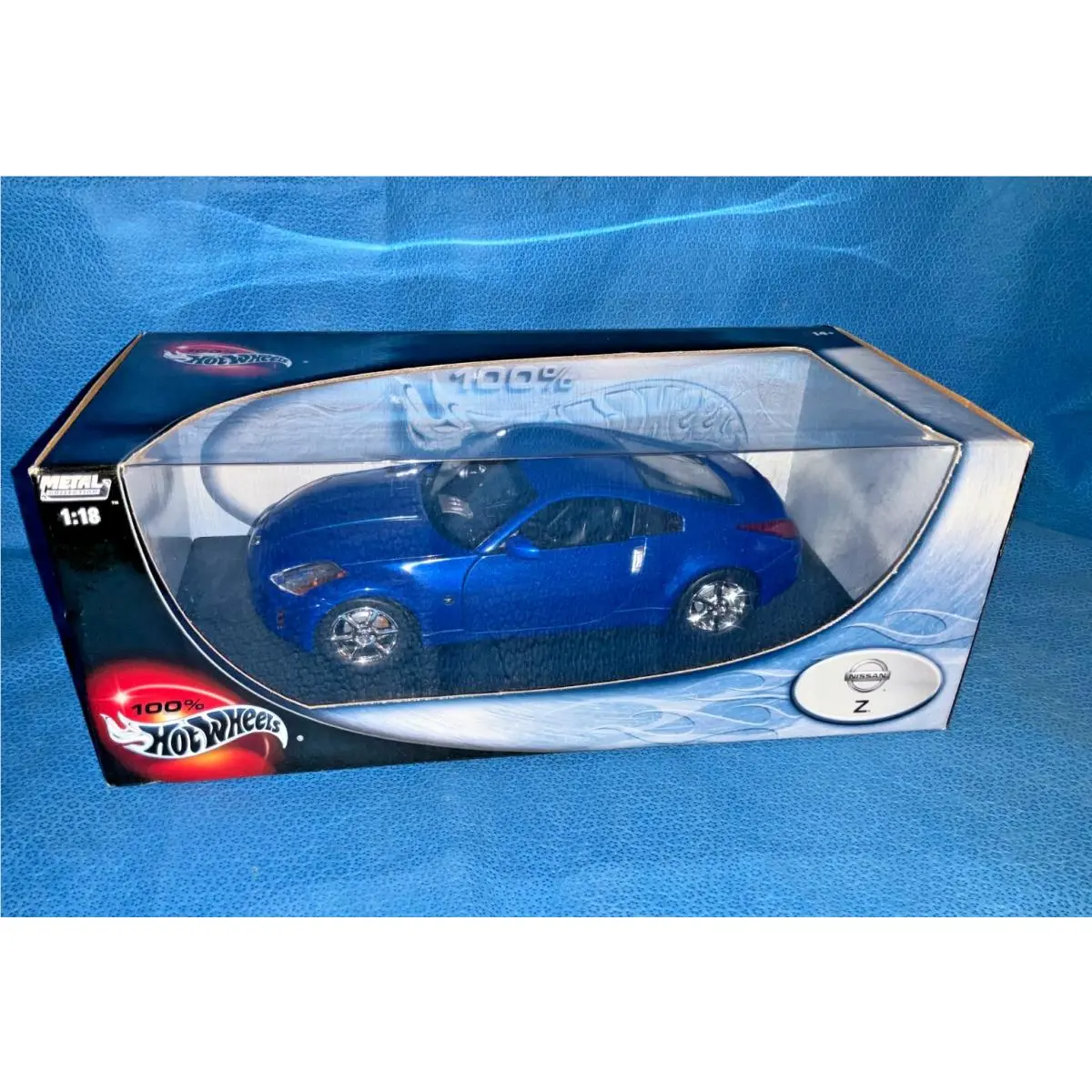 Hot Wheels Blue Porsche 350Z 1:18 Diecast Car