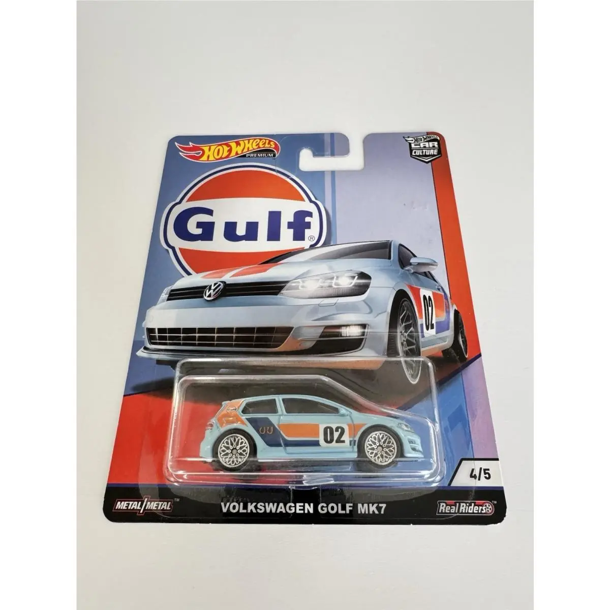 2019 Hot Wheels Premium Car Culture Gulf - Volkswagen Golf MK7