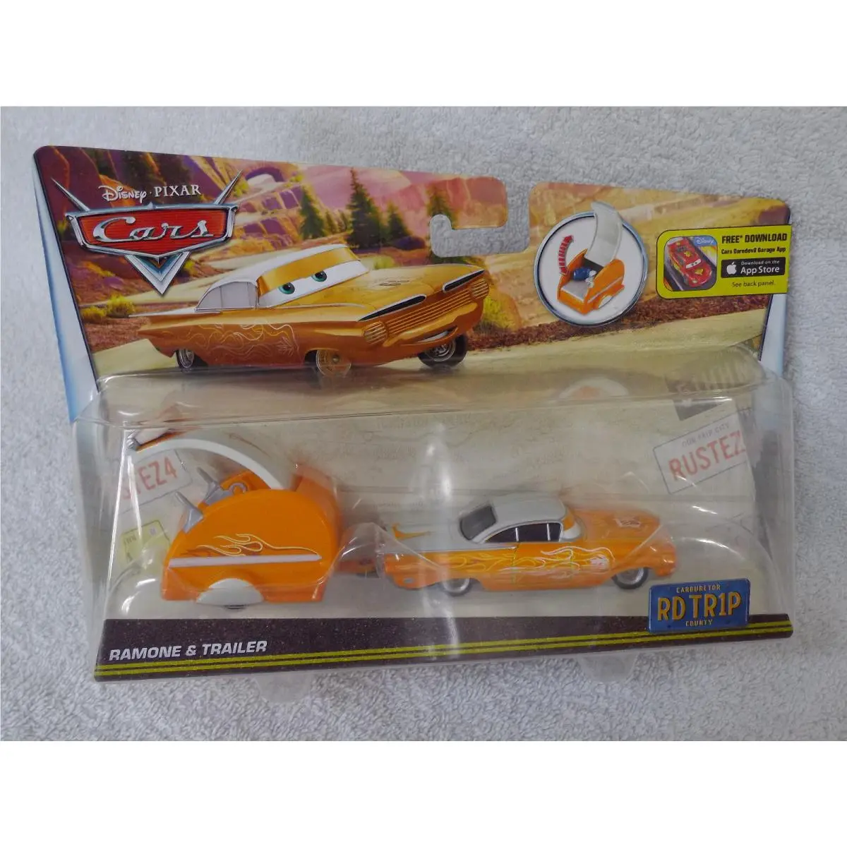 Disney Pixar Cars Movie Crusin Yellow Ramone 1959 Chevrolet Impala cp Trailer
