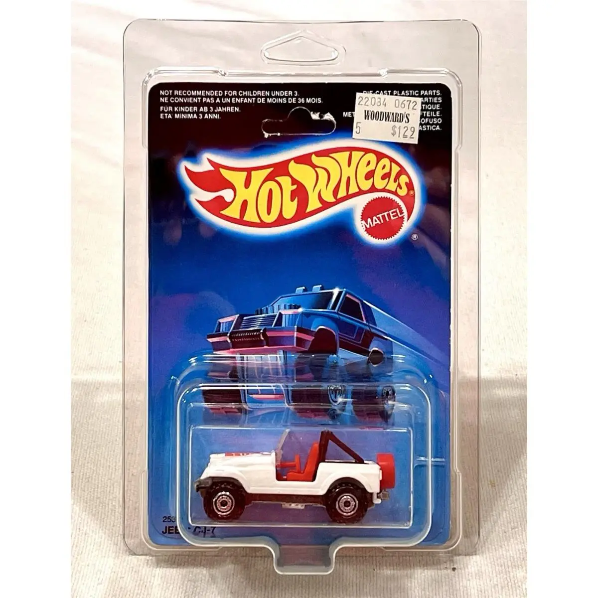 1980`s Hot Wheels Jeep CJ-7 White w/ CT Moc Unpunched International/euro 2539
