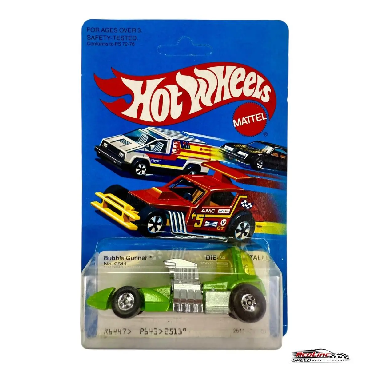 Hot Wheels Blackwallsbubble Gunner Green No. 2511 H31
