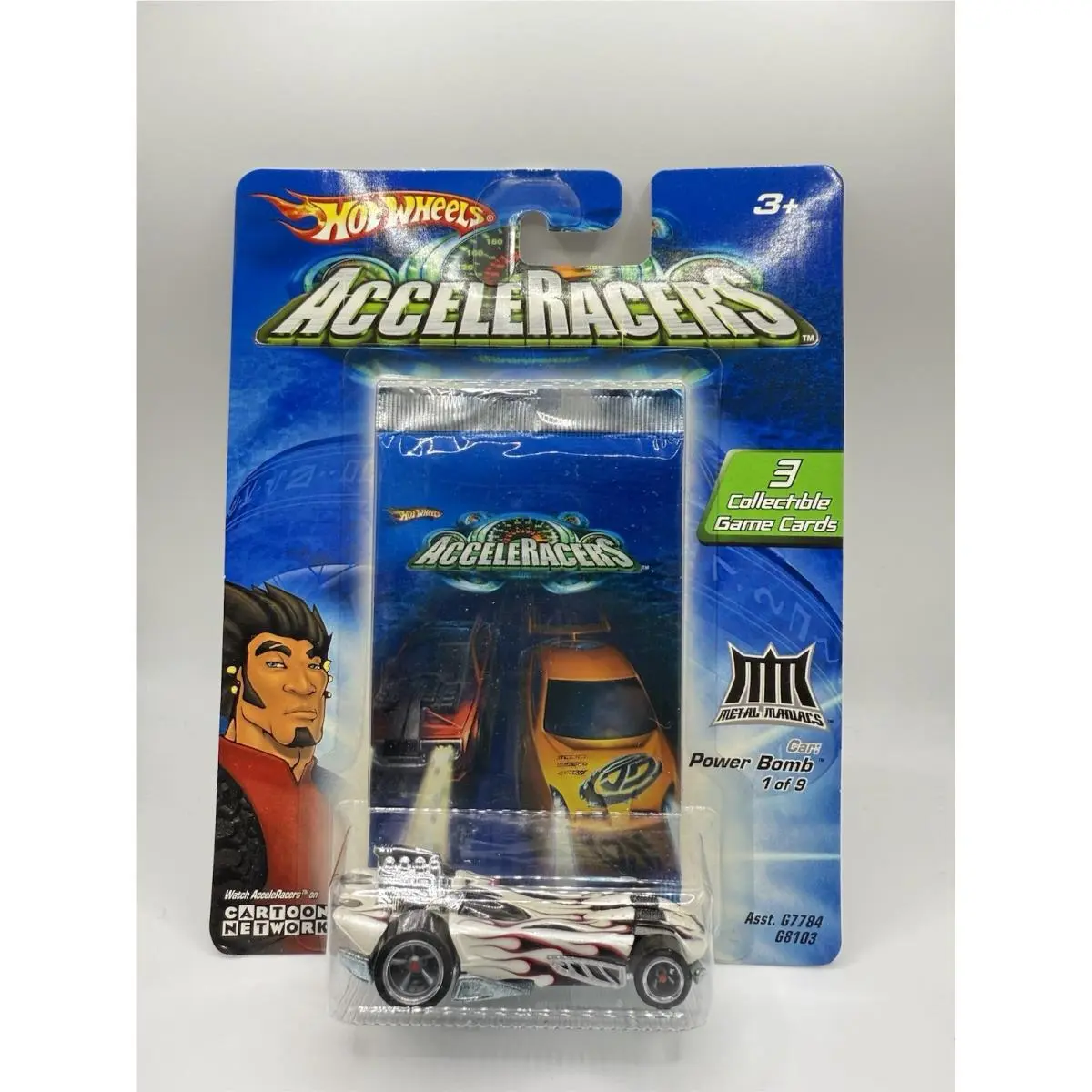 Hot Wheels 2005 Acceleracers: Metal Maniacs 1/9 Power Bomb White - Gray CM5