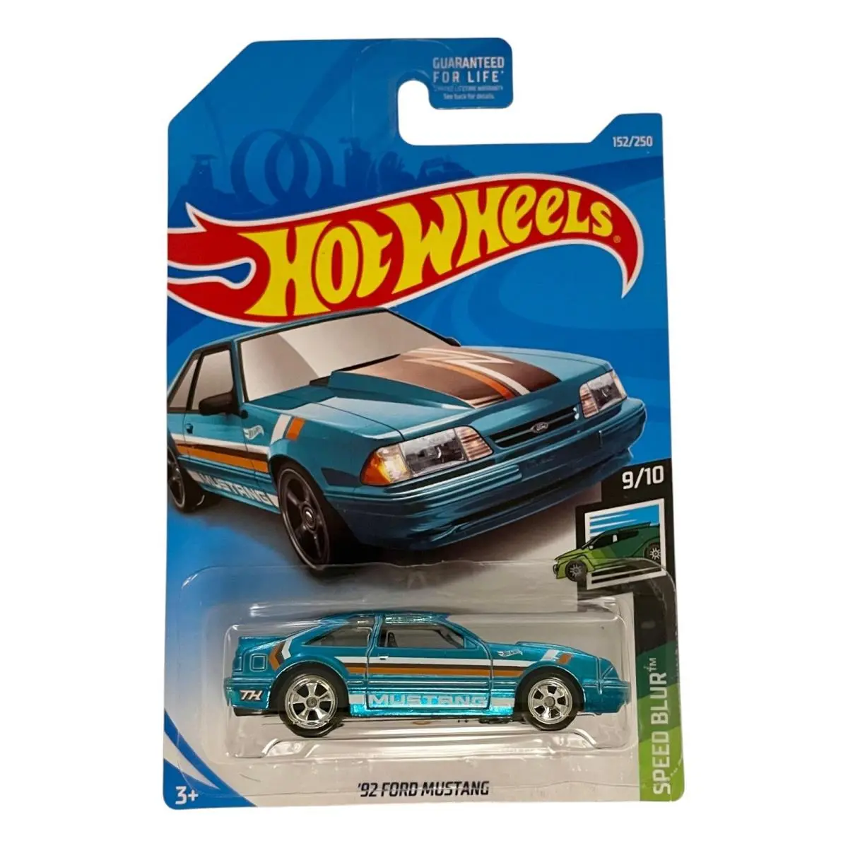Hot Wheels Green `92 Ford Mustang 2019 Super Treasure Hunt w/ Protector