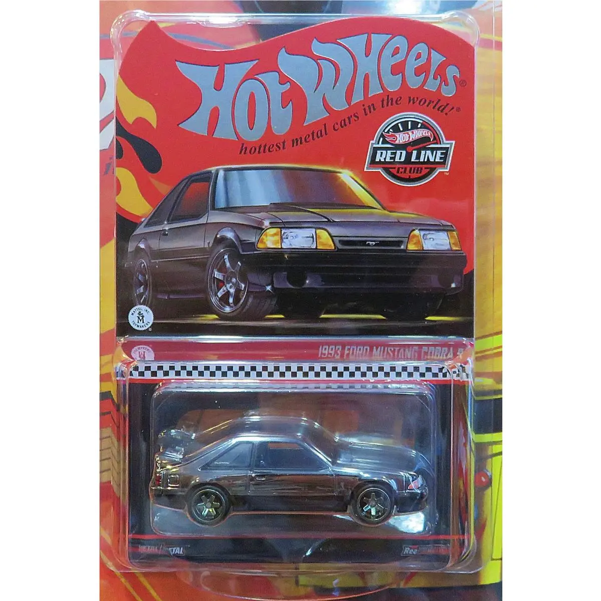 Hot Wheels Collectors Rlc Exclusive 1993 Ford Mustang Cobra R Shadow Chrome Nice
