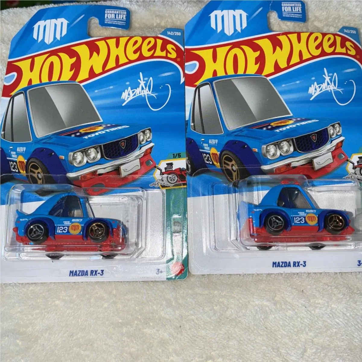 Hot Wheels Mazda RX-3 Tooned Collection Toyo Tires Set of 2