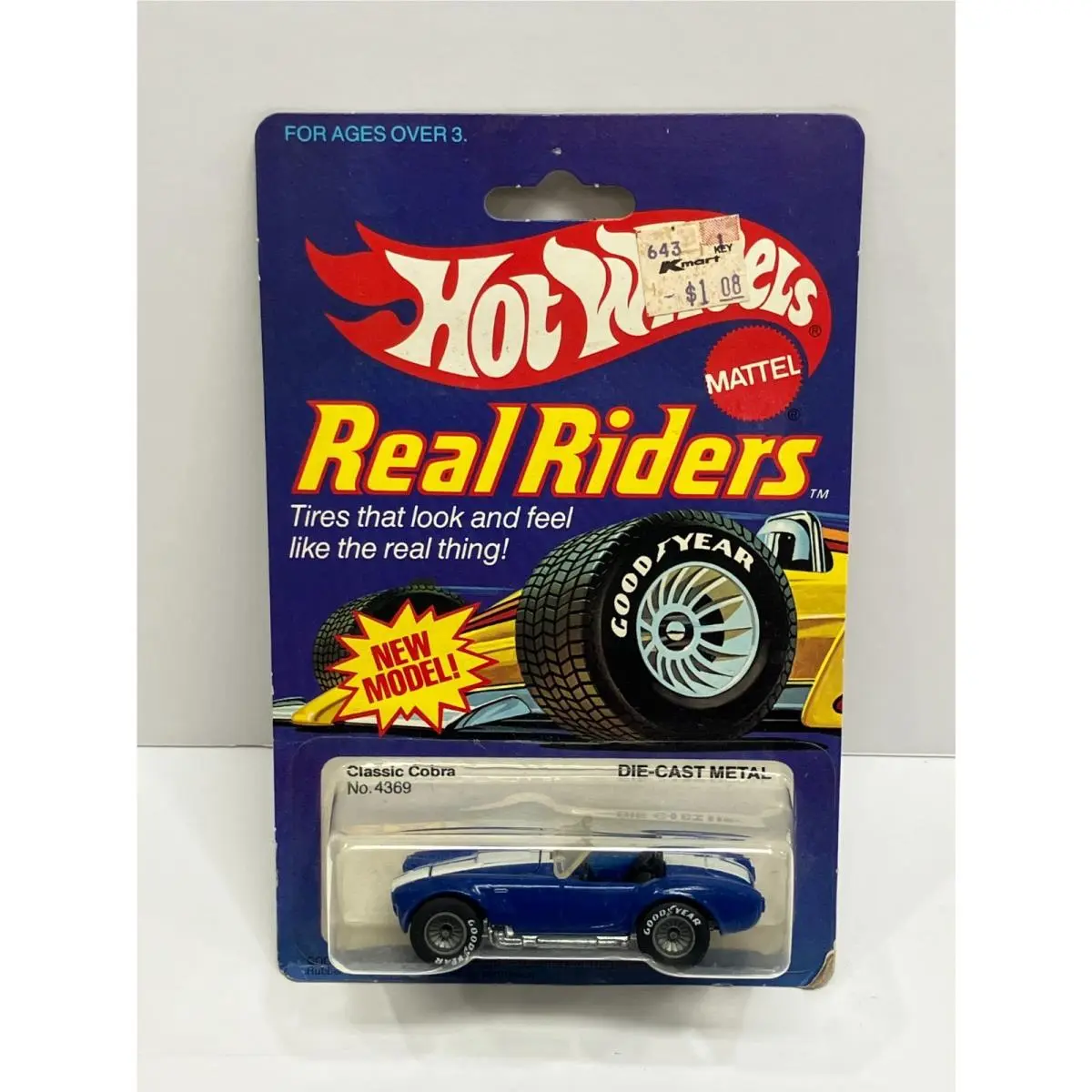 1982 Hot Wheels Real Riders Classic Cobra No. 4369 Gray Hubs