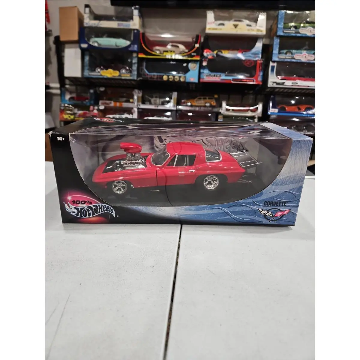 Vintage Hot Wheels Pro Street Corvette1:18 Die-cast Red