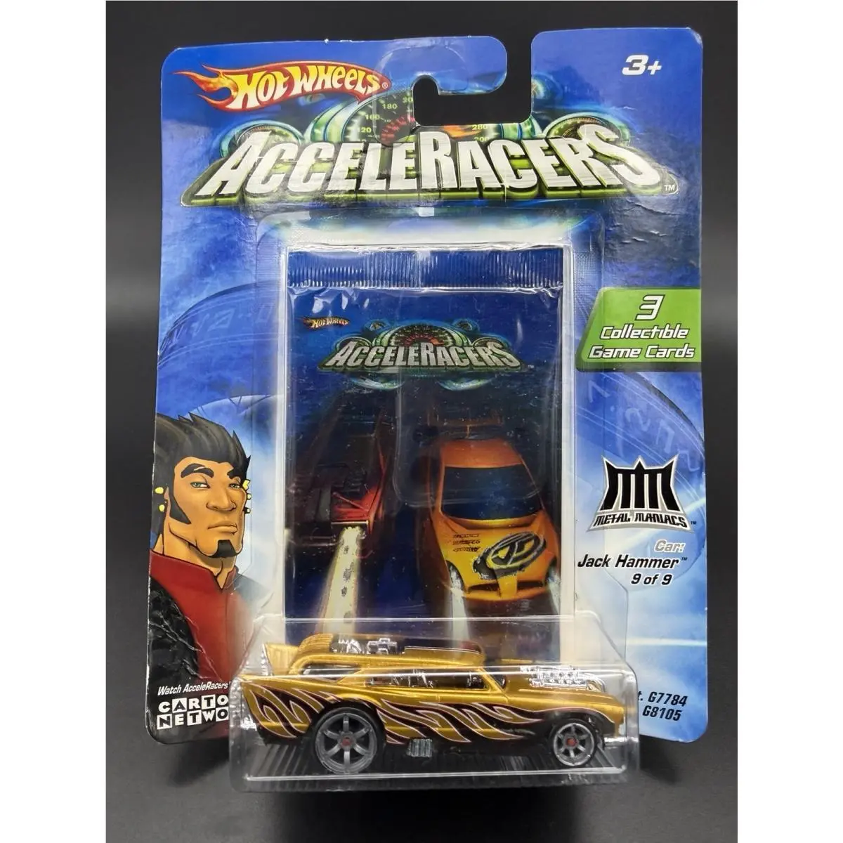 Hot Wheels Acceleracers Jack Hammer Gold Metal Maniacs 9/9 CM6 Wheels Cards Moc